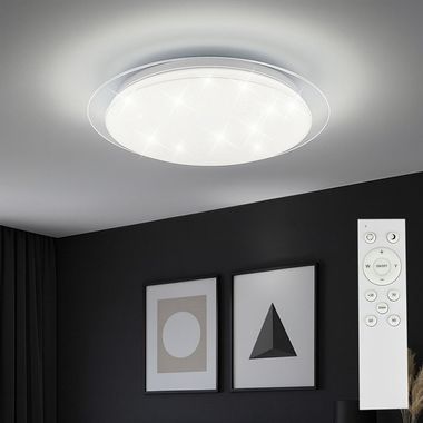 Lampa sufitowa LED, efekt gwiazdy, pilot 46,5 cm VT-8401