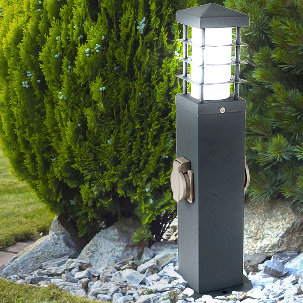 LED Außen Steckdosen Bewegungsmelder Leuchte Garten Lampe Strom