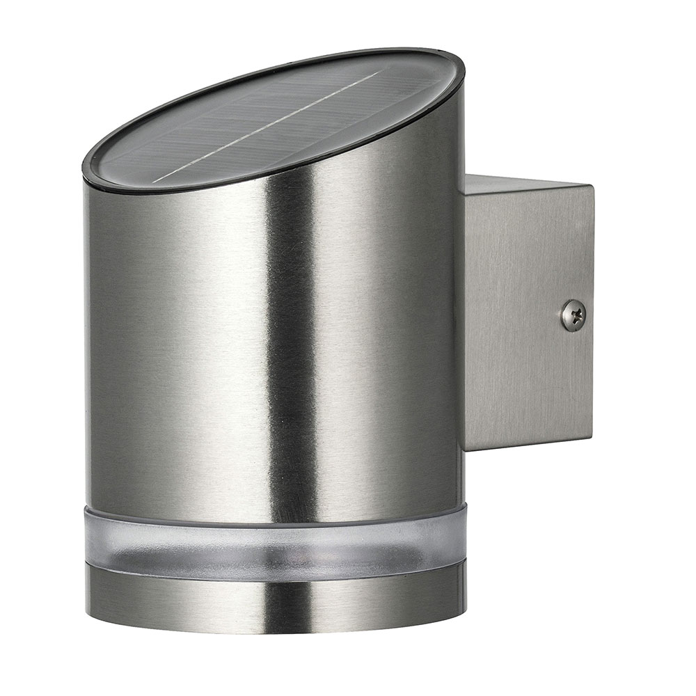 2er Set LED Solar Wand Leuchten Außen DOWN Strahler Garten Balkon