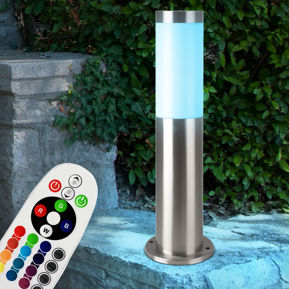 Outdoor standing lamp dimmable stainless steel garden terrace base
