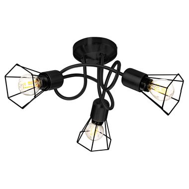 Lampada da soffitto, in vimini, nero 40 cm, TONI