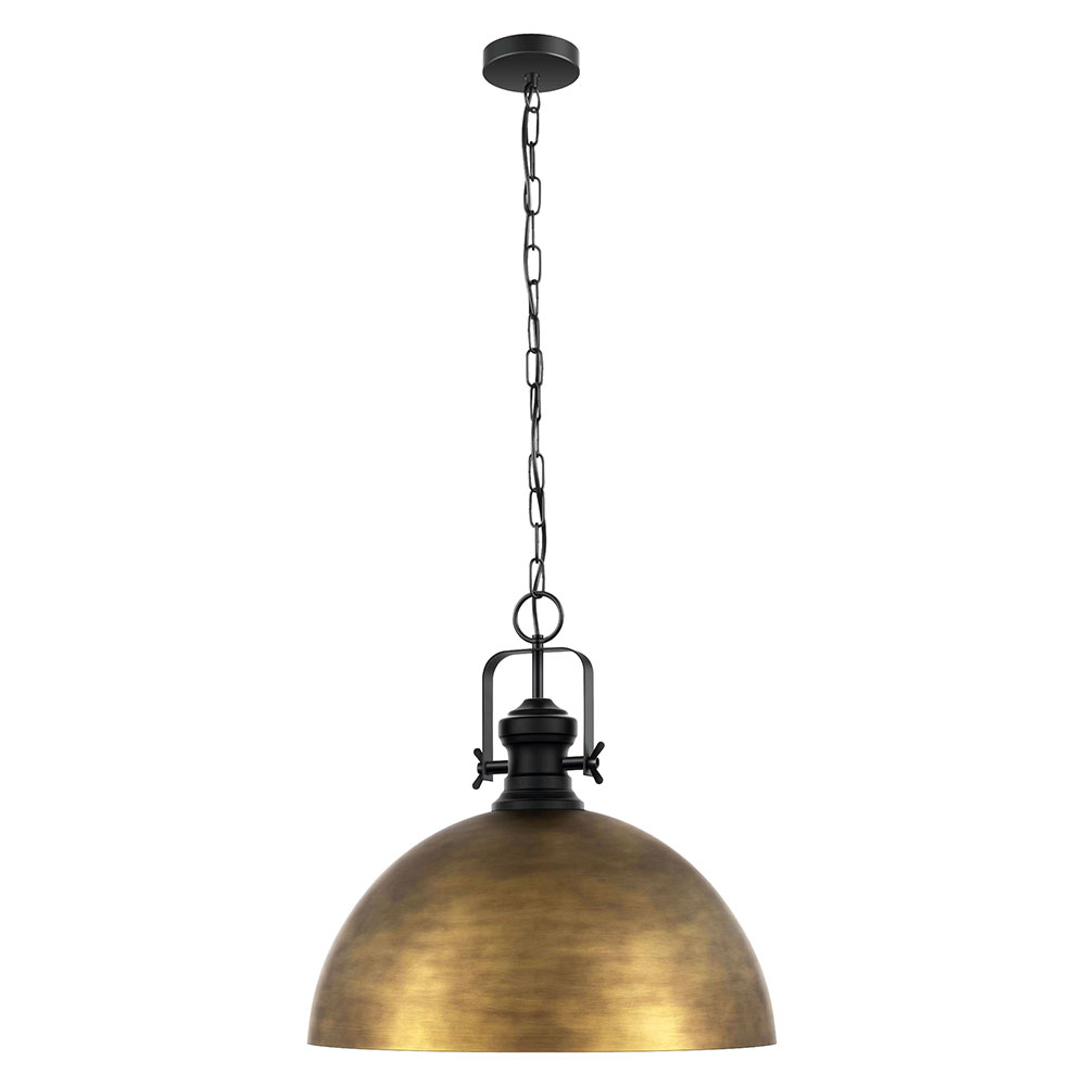 Lámpara Colgante LED Oro Luz Techo Industrial Péndulo Invitados Sala