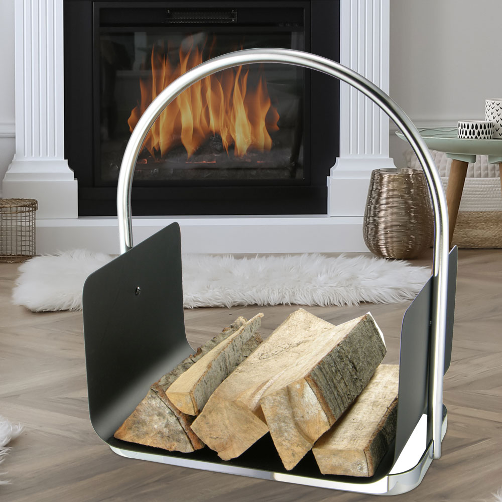 Korb Kamin Feuer Brenn Holz Lege Ofen Trage Tasche Halter Ständer