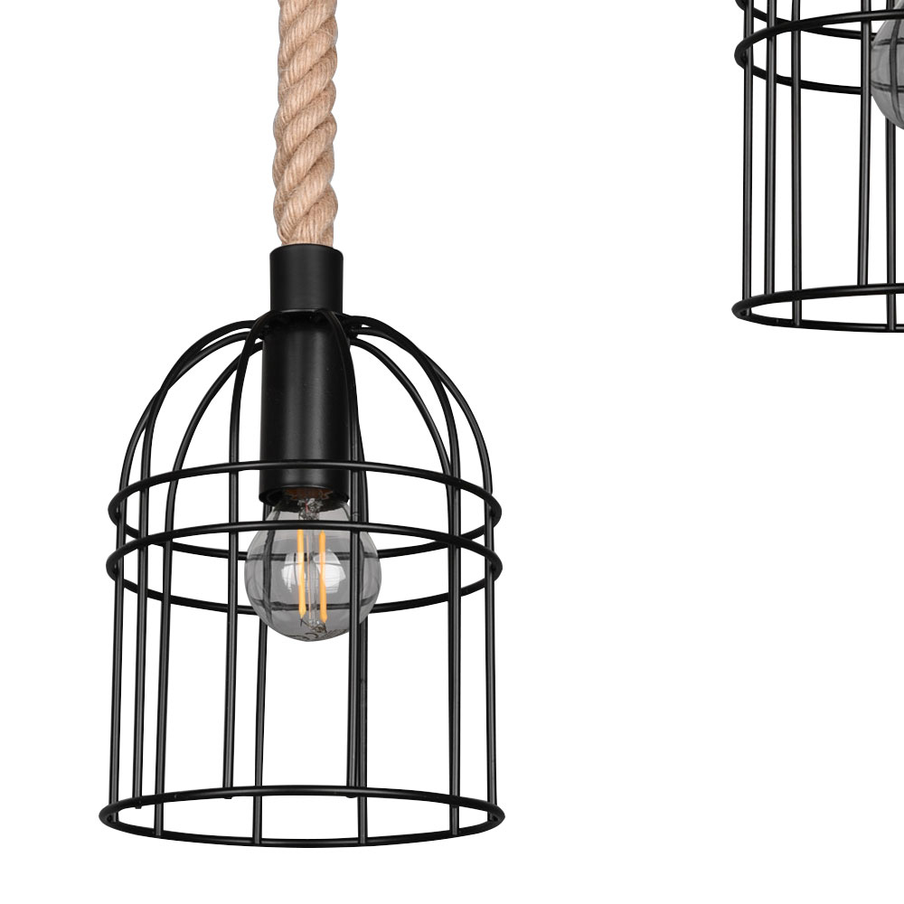 Sema Décoration Kit suspension plafond CABLE ELECTRIQUE LAMPE PLAKA noir