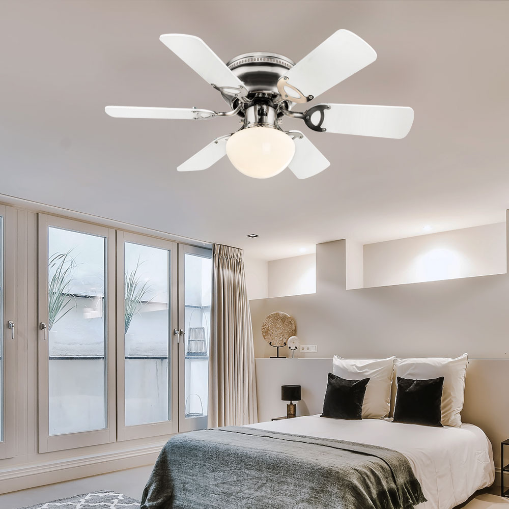 LED ceiling fan incl. pull switch 3 levels forward and reverse 