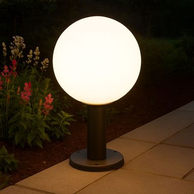 Lampada da esterno, lampada a stelo, ALU, pressofusione, IP44