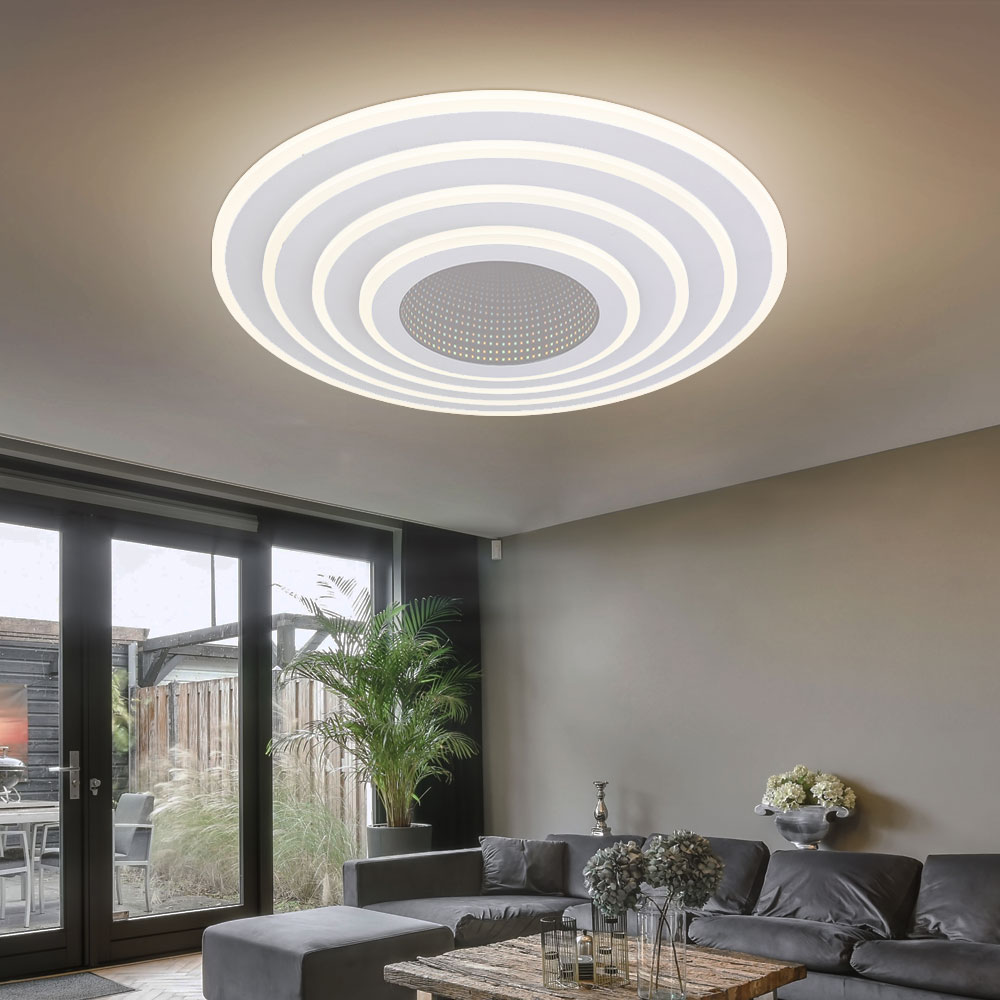 Smart Home Deckenleuchte LED CCT LED Deckenlampe Fernbedienung dimmbar, mit Kelvin, 50W | ETC 3000-6500 Smart Schlafzimmer, Deckenleuchte Smart cm 50 1x Shop