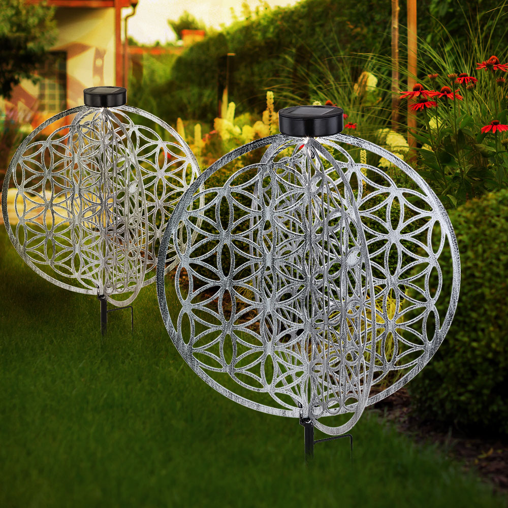 Lampe solaire d'extérieur à LED fleur de vie design lampe solaire pour  l'extérieur Lampe