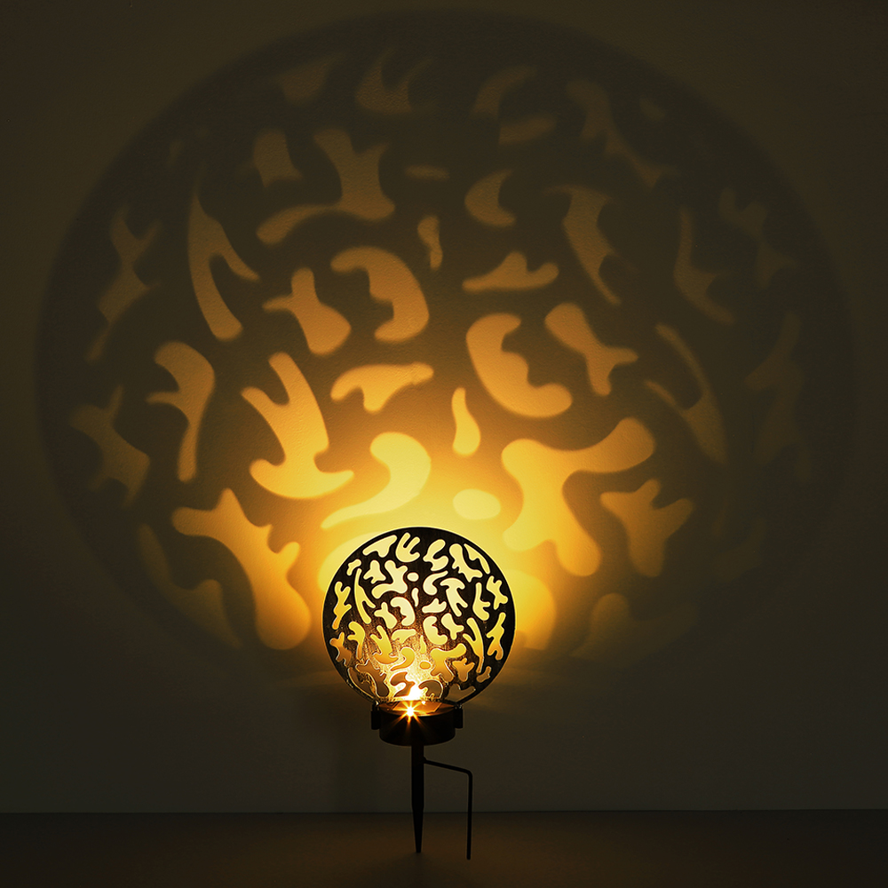 2er Set Außen LED Solar Steck Leuchte Garten Deko Lampe orientalisch