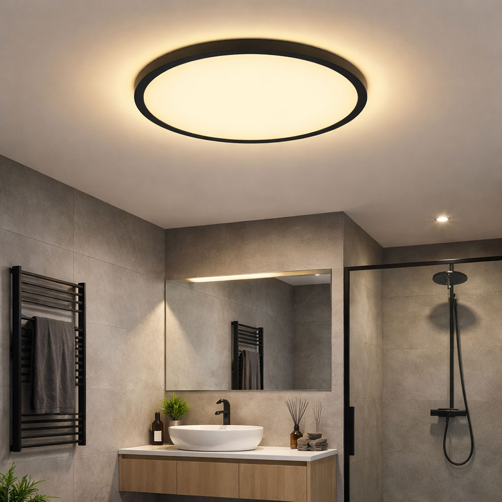 Plafonnier LED Rond Blanc - Panneau Downlight Pour Salon, Chambre, Cuisine - 2021, économe, 5600-6400K