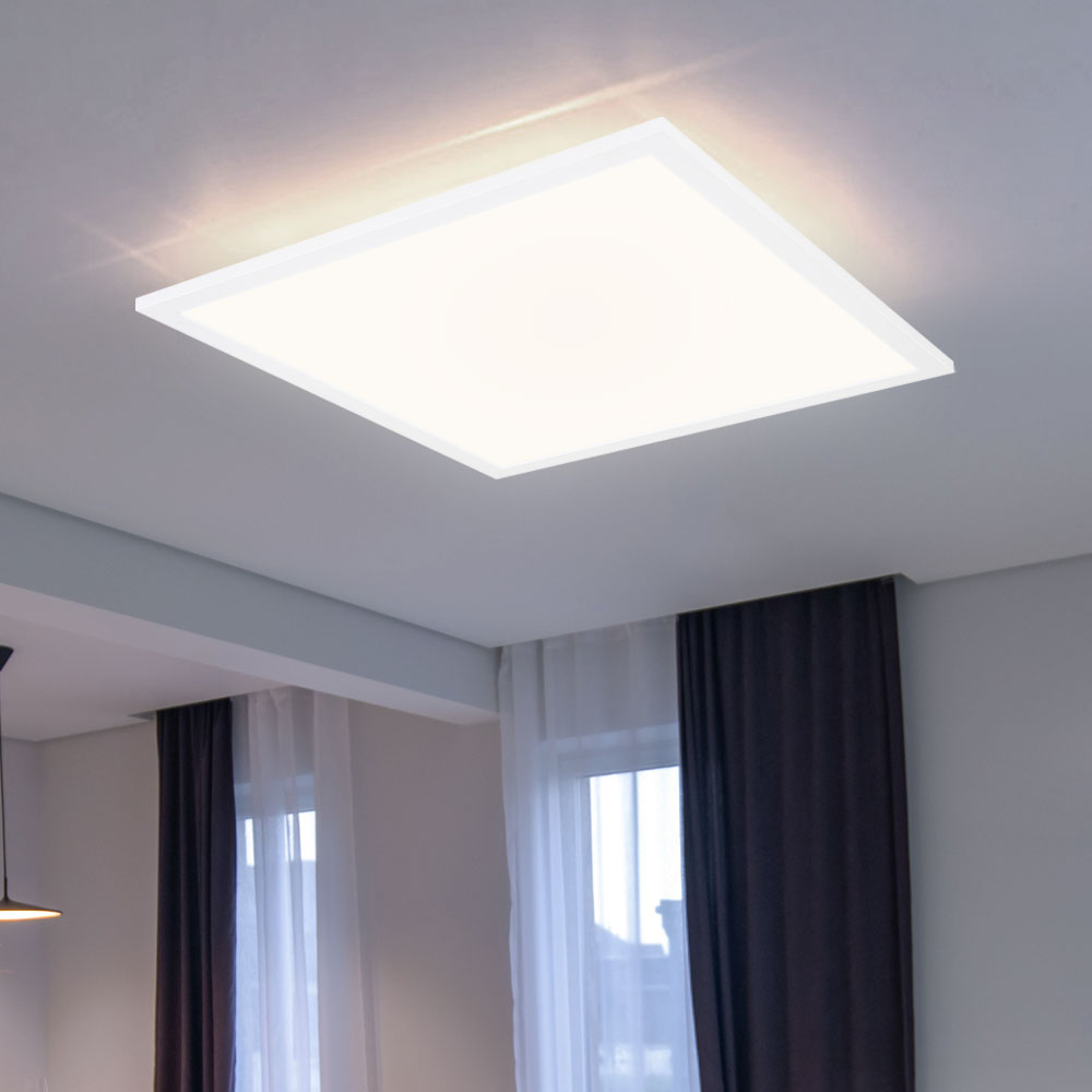 Panneau LED diam 40 cm, 22 W, éclairage indirect, blanc chaud à