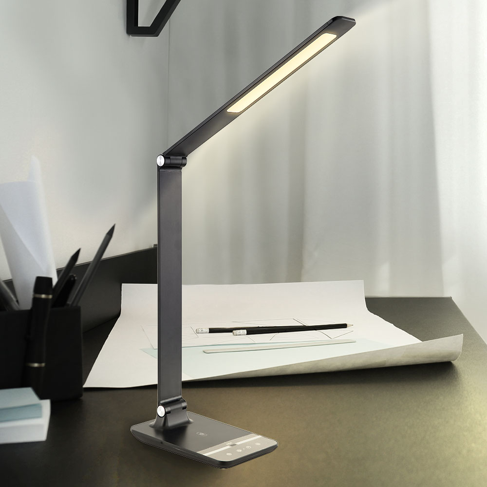 12W LED dimmbare Tischlampe Tischleuchte Tischlampe mit Wireless Charger