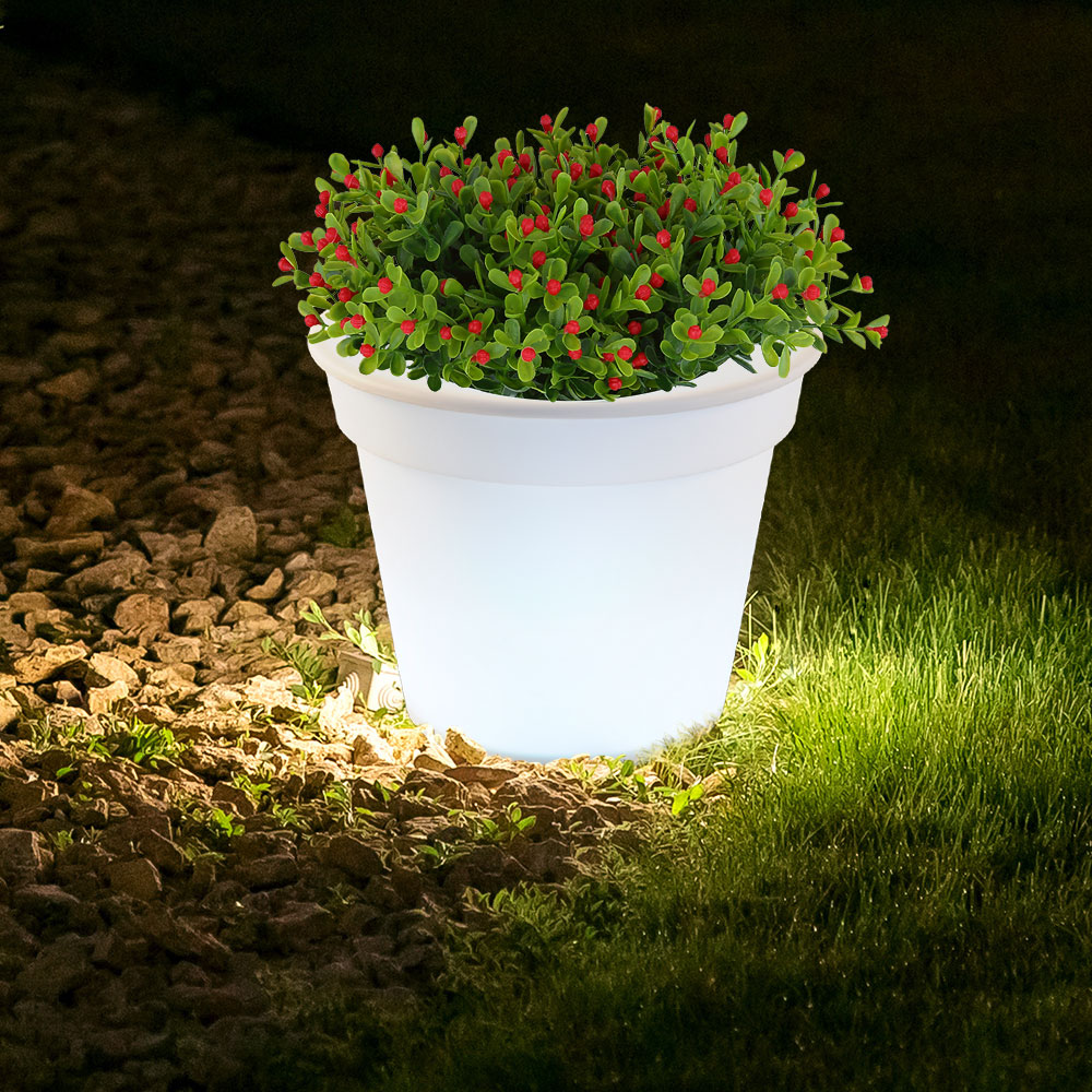 verschiedene LED Solarleuchten Blumentpfe/-schalen | ETC Shop