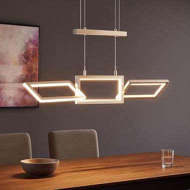 LED Zugpendelleuchte, ALU, Elemente beweglich, L 81,5 cm