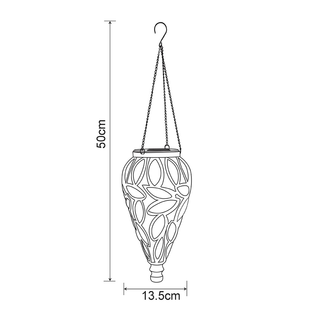 Suspension ampoule Goutte transparente 15 LED blanc chaud à piles