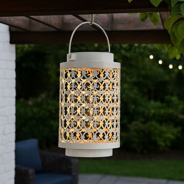 LED solarlamp, wit, oosters, H 18 cm