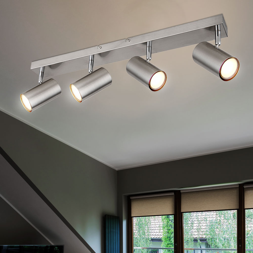 Spot de plafond LED 9 watts spot mobile verre nickel mat ACTION  938803640000 | Meine Lampe