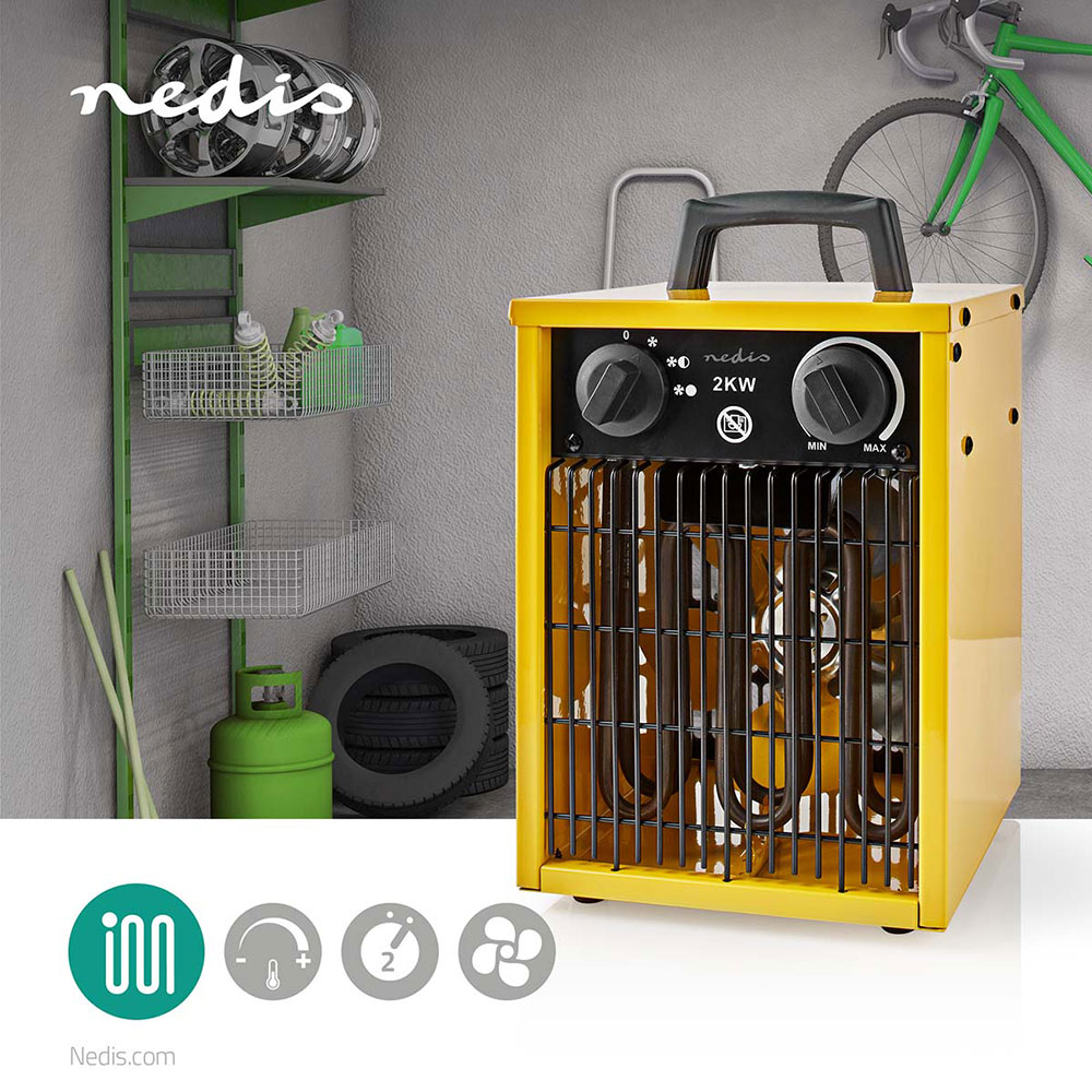 Nedis Industrie Heizlüfter Elektroheizer 1000/2000 W Verstellbares