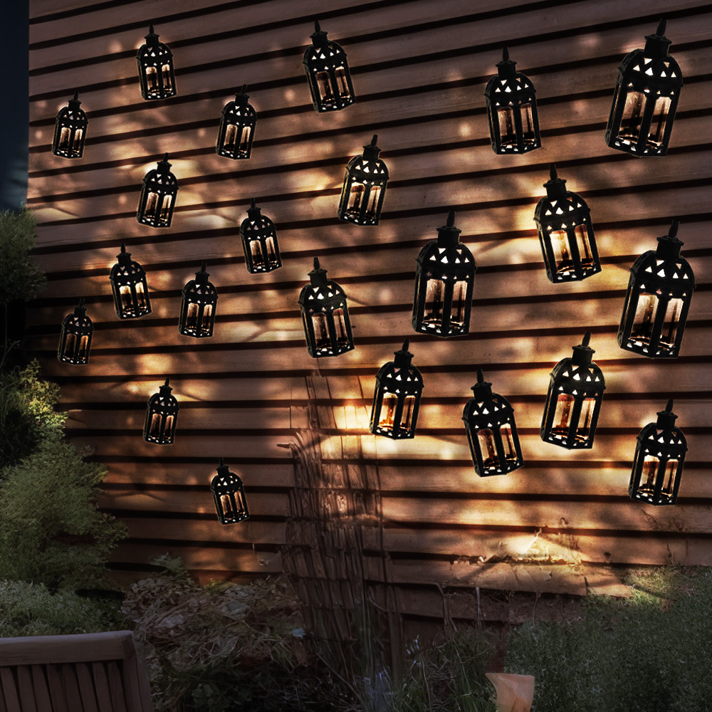 LED Solar Lichterkette, 10x Laterne, orientalisch, L 200 cm | ETC Shop