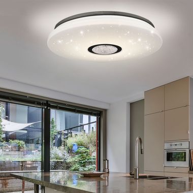 LED Deckenleuchte, Diamondeffekt, Dimmbar, D 59 cm