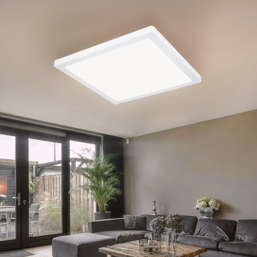 LED Deckenleuchte Wohnzimmerleuchte Esszimmerlampe, verstellbare  Lichtfarben, 24W 2100 lm warmweiß, neutralweiß, kaltweiß, LxH 29,1x1,7 cm |  ETC Shop