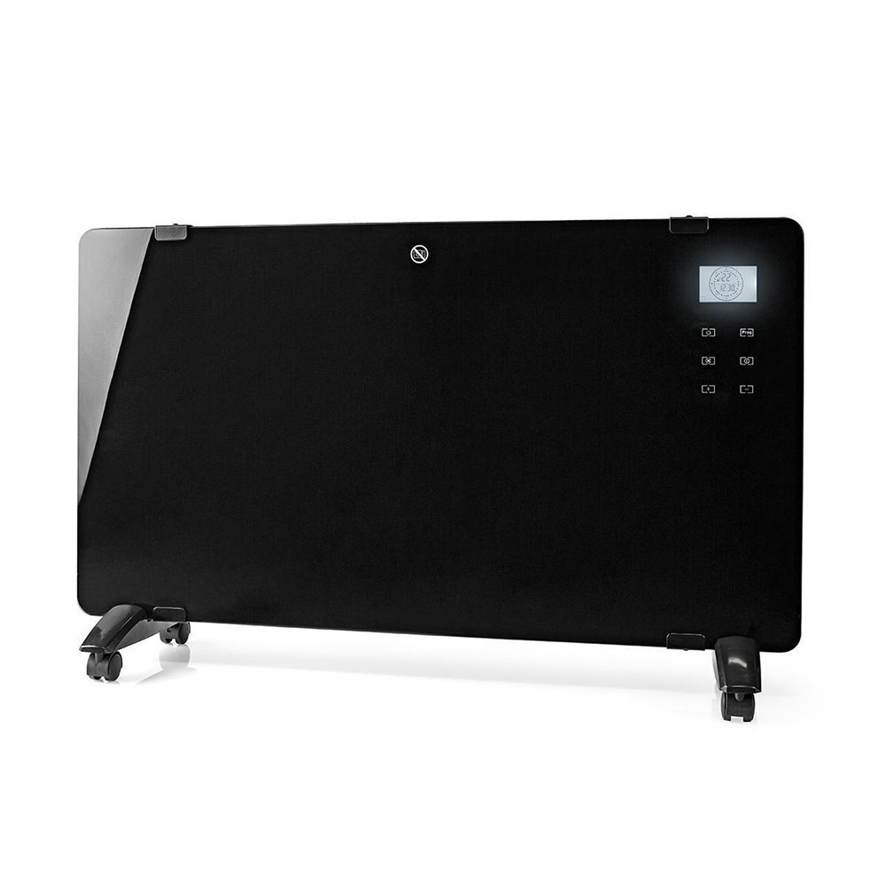 Bundle] Convector Wall heater Heater Electric heater Adjustable thermostat  2 heat settings Remote control Timer Glass bathroom heater 1000/2000 Watt W  83 cm | Meine Lampe
