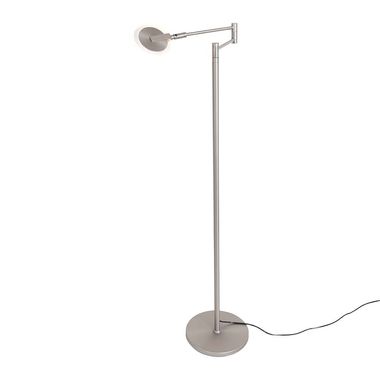 Lampadaire LED, mobile, variateur tactile, verre clair, H 140 cm