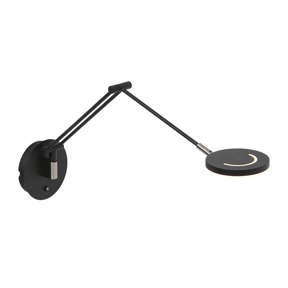 Spotlampe schwarz | LED Wandleuchte Shop Touchdimmer schwenkbar matt ETC Leseleuchte