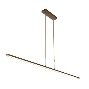 Lampa wisząca LED, ściemnialna, brąz, regulowana wysokość, L 155 cm