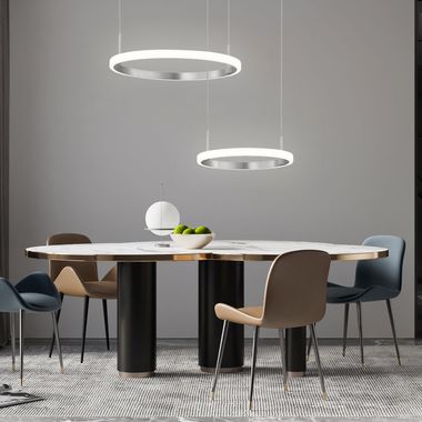 LED hanglamp, ringen, afstandsbediening, dimbaar, B 63 cm
