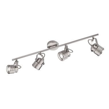 Plafonnier, 4 flammes, spots mobiles, L 74,5 cm