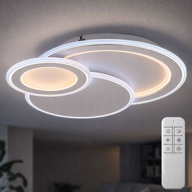LED Deckenleuchte, Fernbedienung, dimmbar, CCT, L 49 cm