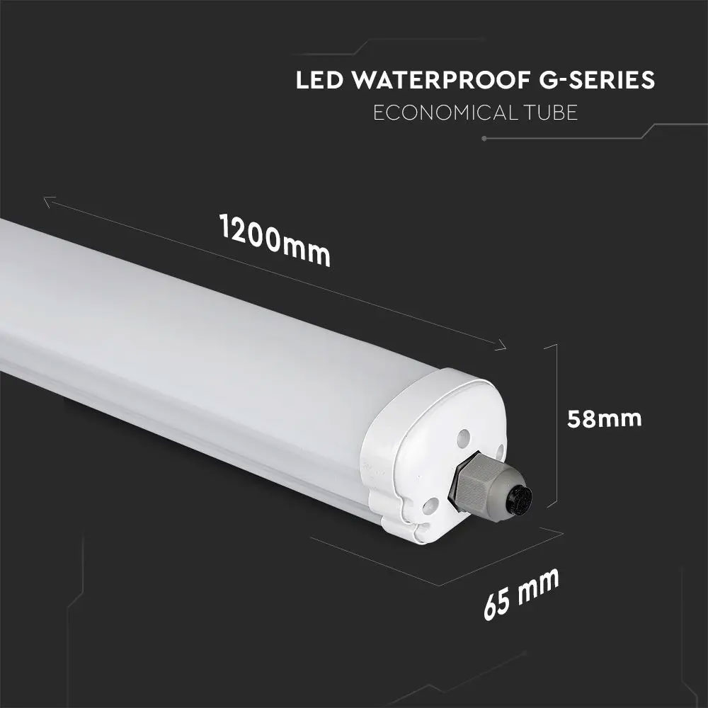 Lot De 2 Réglettes LED 120 Cm, 36W, 3 Températures De Couleur (3000K/4000K/6500K), IP65 étanche