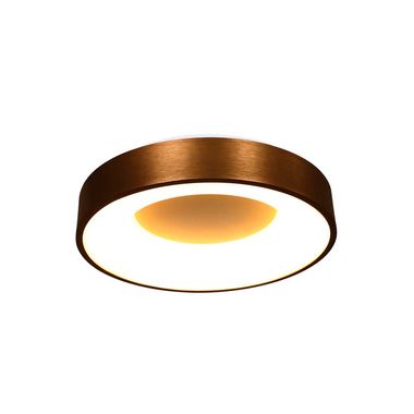 LED Deckenleuchte, dimmbar, bronze, weiß, H 9 cm