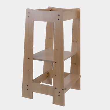 Tour d'apprentissage, bois, anti-basculement, aide à la cuisine, tabouret, réglable, H 80 cm