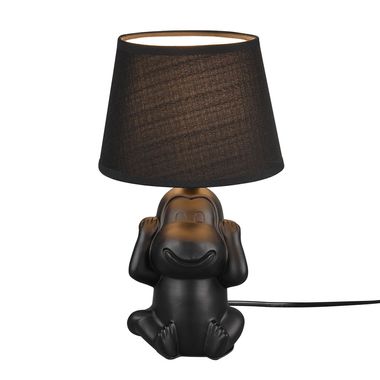 Table lamp, ceramic, textile, black, H 27 cm