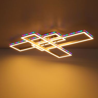 Lampa sufitowa LED, zdalne sterowanie, zmiana kolorów RGB, dł. 100 cm