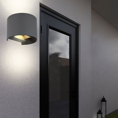 Lampe d'extérieur LED, applique murale, aluminium, anthracite, IP54, UP & DOWN