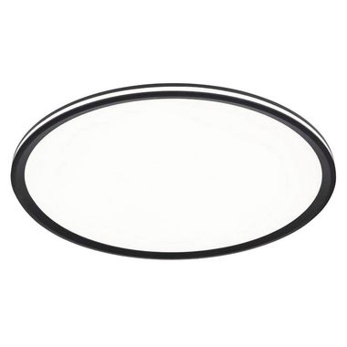 LED ceiling light, metal, black, 3 light modes, D 50 cm