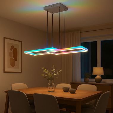 LED Hängeleuchte, Fernbedienung, RGB Farbwechsel, L 119,5 cm