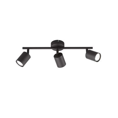 LED Deckenleuchte, Metall, Schwarz, Spots verstellbar, L 42 cm