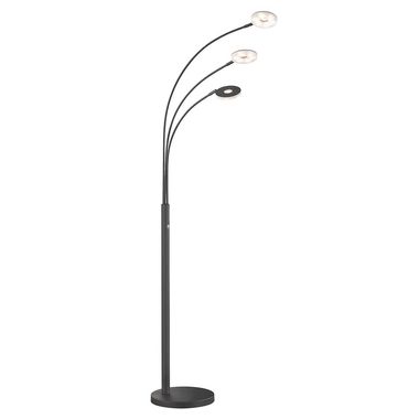 LED floor lamp, metal, black, CCT, dimmable, H 185 cm