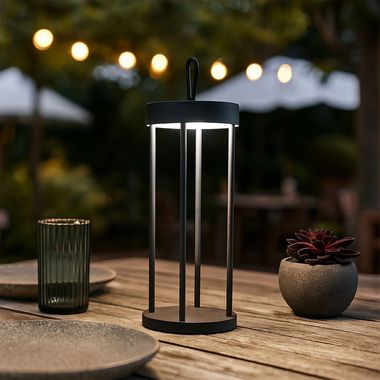 Lampada da tavolo a LED, luce per esterni, dimmerabile, batteria ricaricabile, IP54
