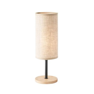 Lampe à poser, métal, coloris chêne, H 30 cm