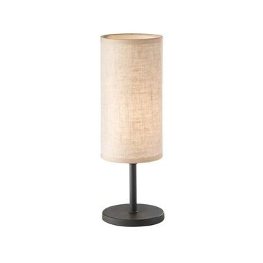 Table lamp, metal, linen shade, H 30 cm