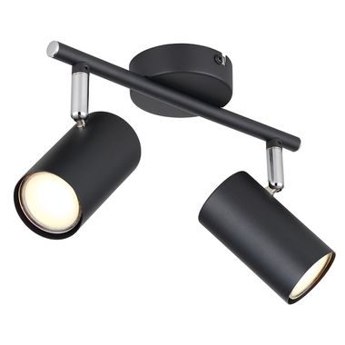 Ceiling lamp, metal, black, L 25 cm