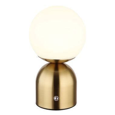 LED table lamp, metal, touch dimmer, memory, H 20 c, brass