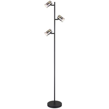 Lampadaire, métal, noir, H 154 cm