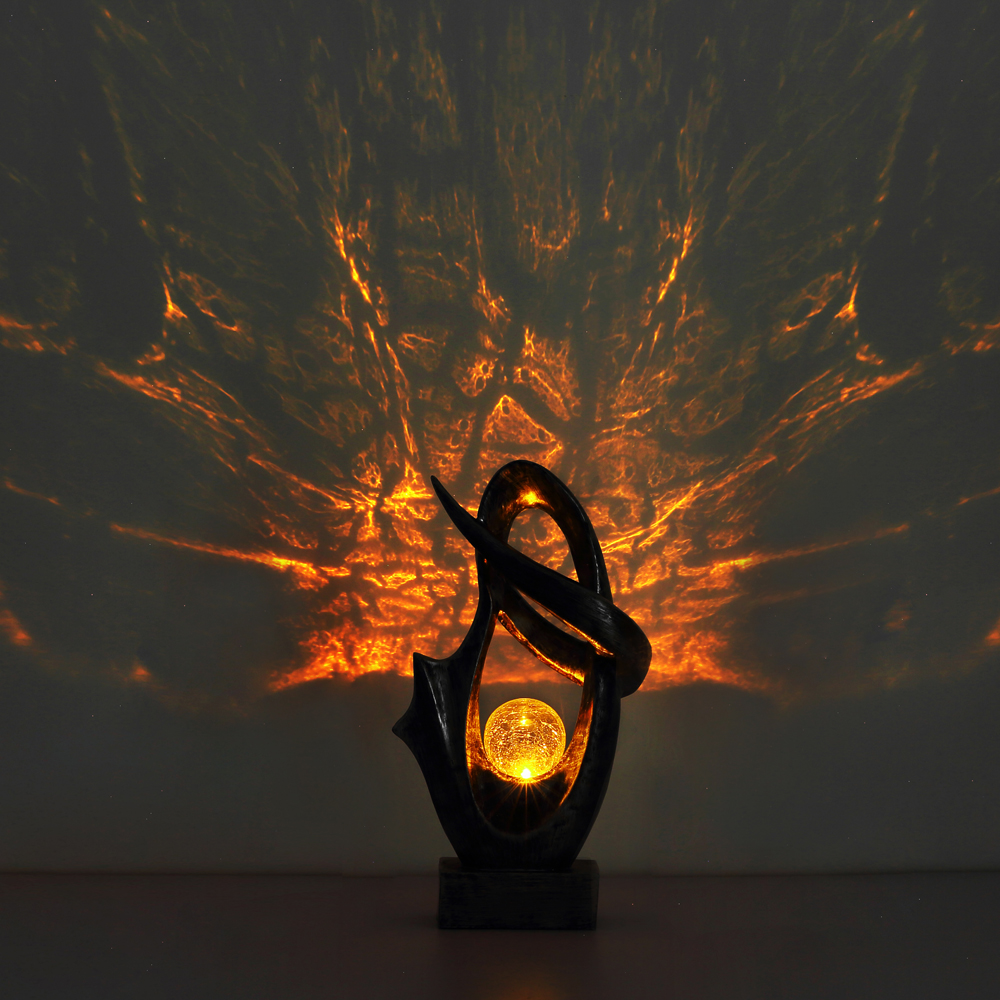 HPC Decor Lampes Solaires D'extérieur En Verre Craquelé En Forme