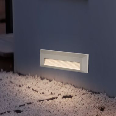 Zewnętrzna lampa ścienna LED, odporna na warunki atmosferyczne, szara, prostokątna, L 23cm